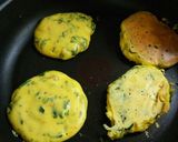 かぼちゃとほうれん草のおやつパンケーキ作り方6写真
