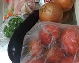 （簡単）トマトとナスの冷製パスタ作り方1写真