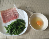 簡単！ニラとベーコンと卵の醤油マヨ炒め作り方1写真