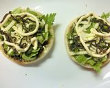 セロリ葉のさっぱりごま塩昆布トースト作り方5写真