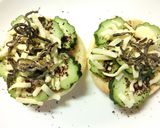 紫蘇香る❀輪切り胡瓜の和トースト作り方5写真