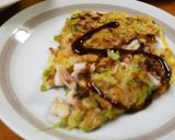 ヘルシー♪イカポテトのお好み焼き♡作り方12写真
