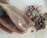 イカのフワフワ肉詰め☆インゲン添え♪作り方1写真
