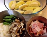 ＊簡単＊ポテト&ベーコンのマヨチーズ焼き作り方1写真