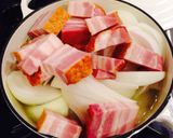 新玉ねぎとブロックベーコンのスープ煮☆作り方2写真