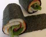 カニカマ大葉チーズの竹輪海苔巻き天♡作り方2写真