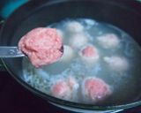夏！簡単生姜香るトマトレタスの肉団子汁作り方4写真