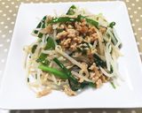 ニラともやしの肉みそ和え。おつまみにも。作り方5写真