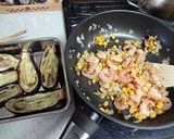 なすのエビコーン詰め焼き作り方4写真
