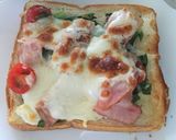 セロリの葉とミニトマトのトースト作り方3写真