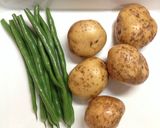 いんげんとじゃがいものお味噌汁作り方1写真