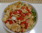 鶏肉とタマネギのピリ辛炒め作り方14写真