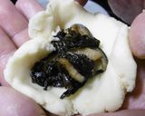 葉唐辛子の佃煮おやき風(ふっくら生地)作り方5写真