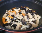 簡単!霜降りひらたけと高野豆腐の煮物作り方5写真