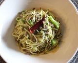 つぶしブロッコリーとひき肉のスパゲッティ作り方4写真