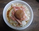 梅干と焼き豚の麦茶茶漬け作り方3写真