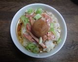 梅干と焼き豚の麦茶茶漬け作り方4写真