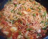 きびめんでスパゲティナポリタン作り方7写真