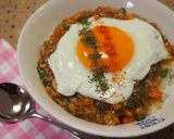 簡単♡節約ガパオ風とろみ☆スタミナ丼作り方4写真
