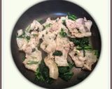 豚バラとほうれん草のねぎ塩丼作り方1写真