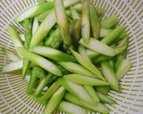 ｱｽﾊﾟﾗﾍﾞｰｺﾝ♪作り方1写真