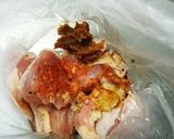 チキンのガーリック味噌焼き作り方1写真