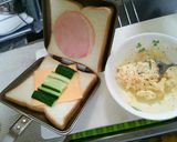 娘と朝食ホット*サンド*プレート作り方2写真