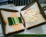 娘と朝食ホット*サンド*プレート作り方3写真