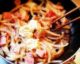 玉ねぎとベーコンだけ！粒マスタード炒め作り方4写真
