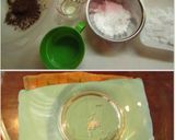 コーヒーにココアマーブルのシフォン♡作り方2写真
