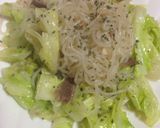 キャベツとアンチョビのしらたきパスタ作り方3写真