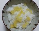 簡単☆たくあんご飯に納豆と炒り卵をかけて作り方6写真