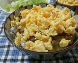 簡単☆たくあんご飯に納豆と炒り卵をかけて作り方9写真