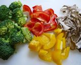 レンジで簡単！温野菜の梅シロップ和え作り方1写真