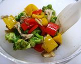 レンジで簡単！温野菜の梅シロップ和え作り方2写真