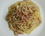 えのきとベーコンの白だしで和風パスタ作り方7写真