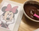 チョコプレート ミニー　ねずこ作り方1写真