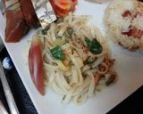 血管ダイエット食390(めかぶナーラ)作り方1写真