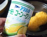★缶単！朝食は豆乳コーンスープ作り方2写真