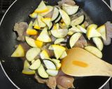 豚肉とナスの胡麻だれスパゲティ作り方5写真