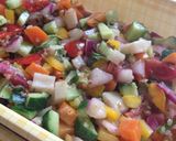 彩り野菜とキヌアのイスラエル風サラダ作り方10写真