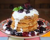 きな粉風味のフンワリパンケーキ作り方9写真