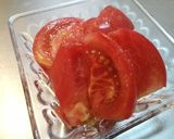 トマト＊はちみつ塩オリーブオイル掛け作り方1写真