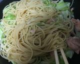 簡単パスタ☆鮭とキャベツの和風パスタ作り方5写真