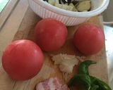 トマトとナスの冷製パスタ作り方1写真