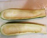 ☆七夕☆ズッキーニ船の詰め焼き作り方1写真