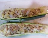 ☆七夕☆ズッキーニ船の詰め焼き作り方3写真