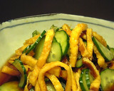 母の味☆胡瓜と薄焼き卵の酢の物作り方5写真