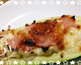 ☆七夕☆ズッキーニ船の詰め焼き作り方6写真