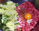 キャベツとピーマン入りハンバーグ♪作り方3写真